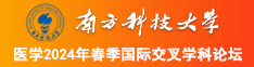 骚穴淫荡南方科技大学医学2024年春季国际交叉学科论坛